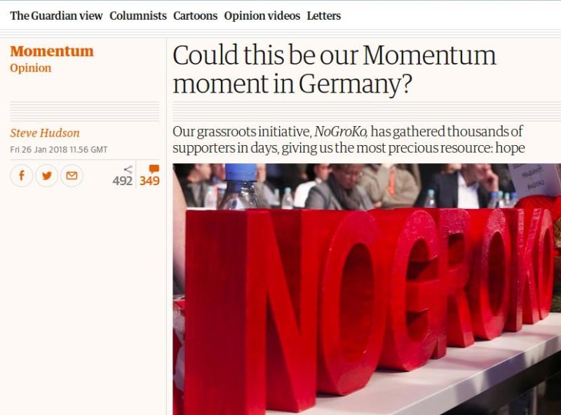 Steve Hudson on the Momentum moment in Germany (Courtesy of Guardian News & Media Ltd)