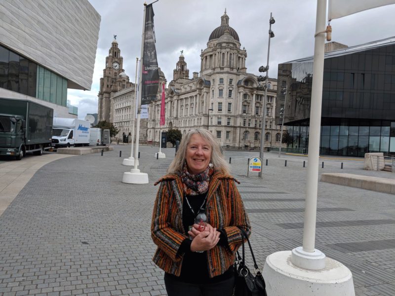 Rowan outside the Liverpool Museum