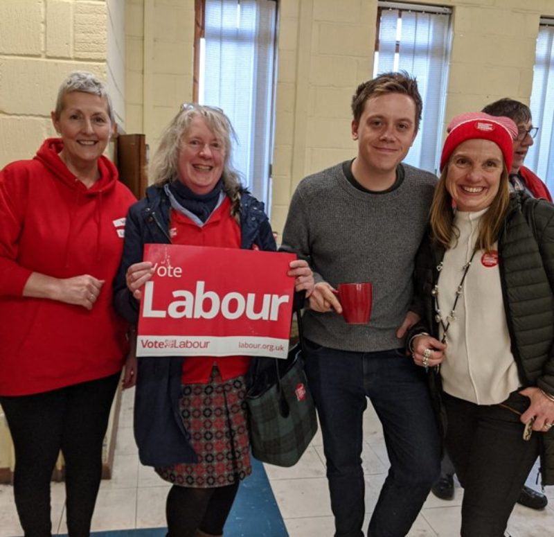 With Jennie Formby and Owen Jones at the rally in Southampton Itchen
