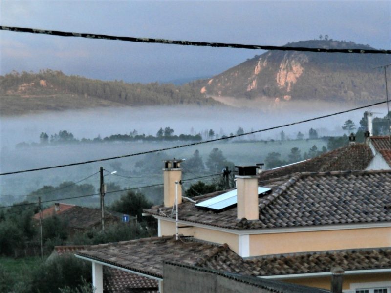 Rooftop above the clouds in Castelo Branco, Portugal
