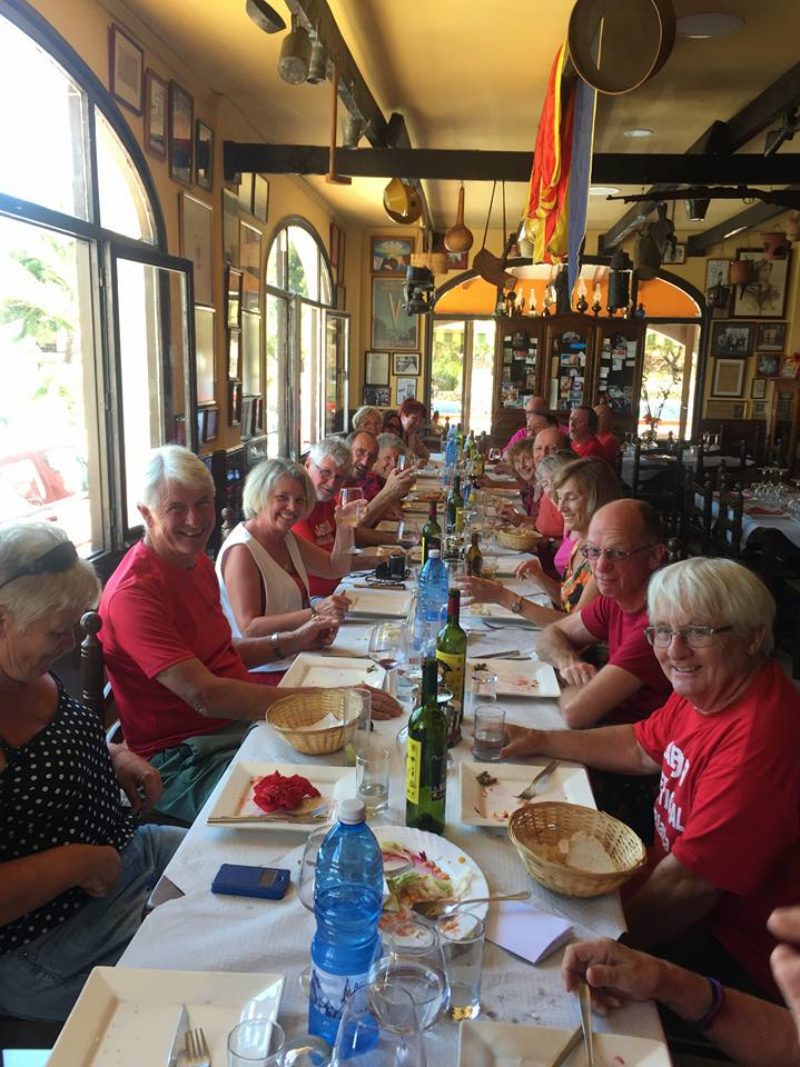 Costa Blanca branch having lunch together